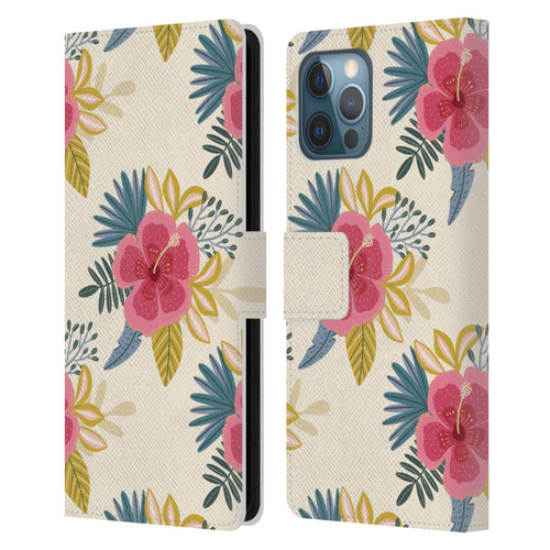 Gabriela Thomeu Floral Tropical Leather Book Wallet Case Cover For Apple iPhone 12 Pro Max