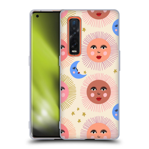 Gabriela Thomeu Art Sun Moon Star Soft Gel Case for OPPO Find X2 Pro 5G