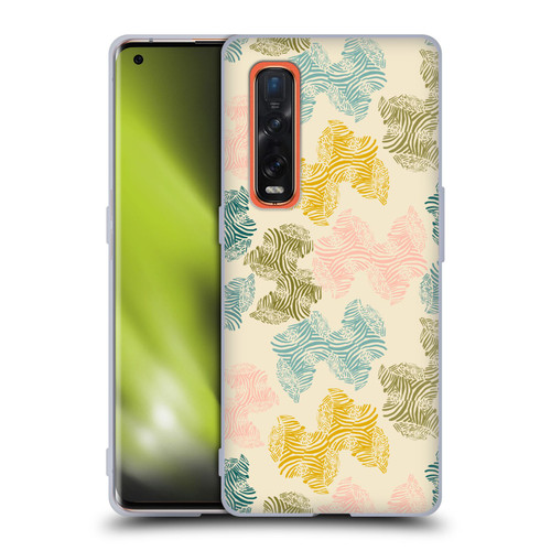 Gabriela Thomeu Art Zebra Green Soft Gel Case for OPPO Find X2 Pro 5G