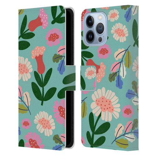 Gabriela Thomeu Floral Super Bloom Leather Book Wallet Case Cover For Apple iPhone 13 Pro Max