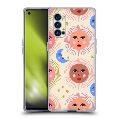 Gabriela Thomeu Art Sun Moon Star Soft Gel Case for OPPO Reno 4 Pro 5G