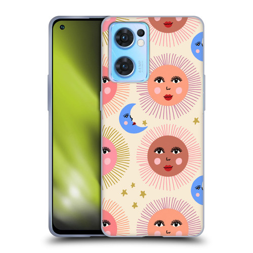 Gabriela Thomeu Art Sun Moon Star Soft Gel Case for OPPO Reno7 5G / Find X5 Lite