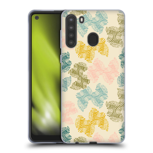 Gabriela Thomeu Art Zebra Green Soft Gel Case for Samsung Galaxy A21 (2020)
