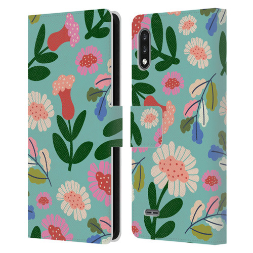 Gabriela Thomeu Floral Super Bloom Leather Book Wallet Case Cover For LG K22