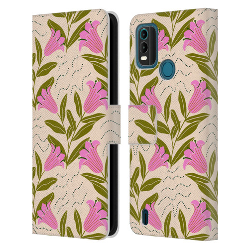 Gabriela Thomeu Floral Tulip Leather Book Wallet Case Cover For Nokia G11 Plus