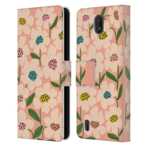 Gabriela Thomeu Floral Blossom Leather Book Wallet Case Cover For Nokia C01 Plus/C1 2nd Edition