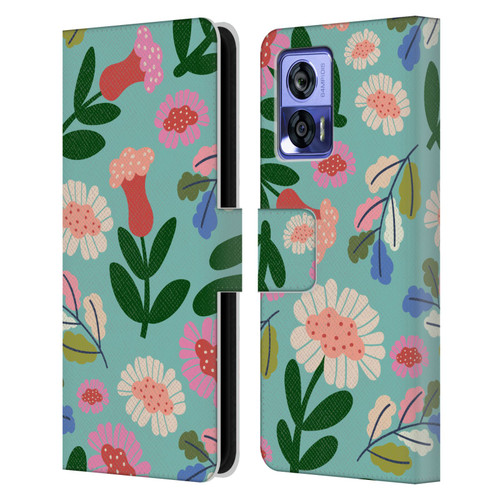 Gabriela Thomeu Floral Super Bloom Leather Book Wallet Case Cover For Motorola Edge 30 Neo 5G