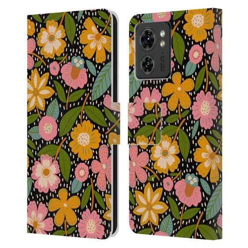 Gabriela Thomeu Floral Floral Jungle Leather Book Wallet Case Cover For Motorola Moto Edge 40