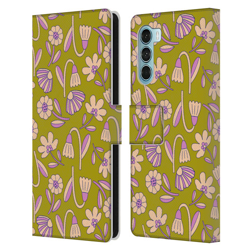 Gabriela Thomeu Floral Art Deco Leather Book Wallet Case Cover For Motorola Edge S30 / Moto G200 5G
