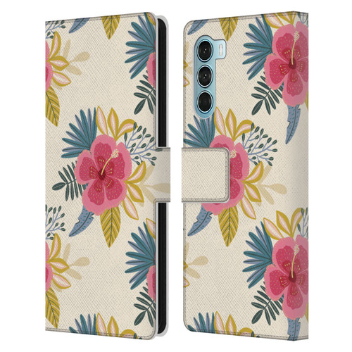 Gabriela Thomeu Floral Tropical Leather Book Wallet Case Cover For Motorola Edge S30 / Moto G200 5G