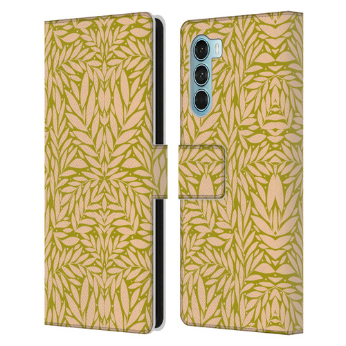 Gabriela Thomeu Floral Vintage Leaves Leather Book Wallet Case Cover For Motorola Edge S30 / Moto G200 5G