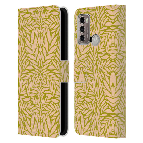 Gabriela Thomeu Floral Vintage Leaves Leather Book Wallet Case Cover For Motorola Moto G60 / Moto G40 Fusion