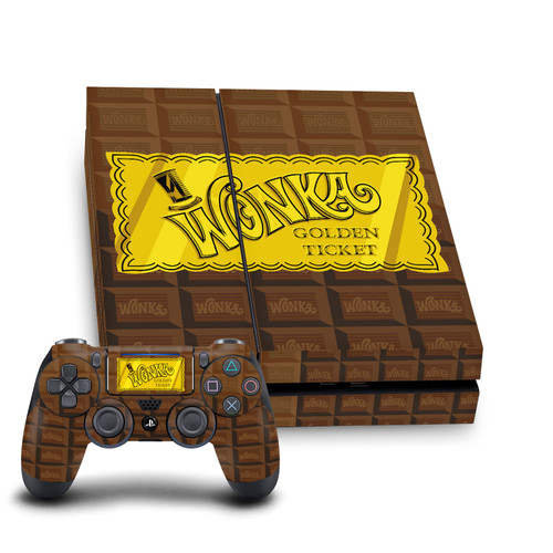Willy Wonka and the Chocolate Factory Graphics Golden Ticket Vinyl Sticker Skin Decal Cover for Sony PS4 Console & Controller