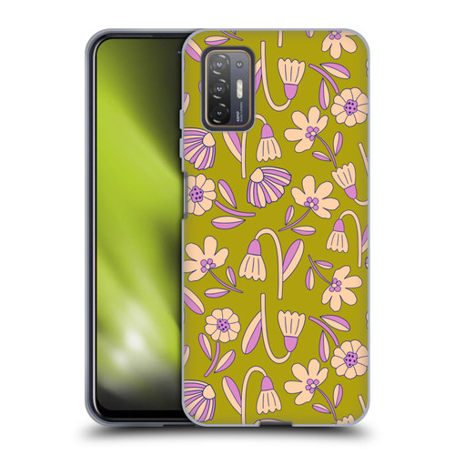 Gabriela Thomeu Floral Art Deco Soft Gel Case for HTC Desire 21 Pro 5G