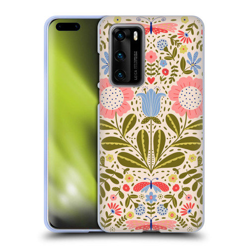 Gabriela Thomeu Floral Blooms & Butterflies Soft Gel Case for Huawei P40 5G