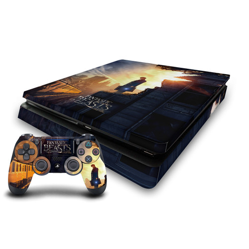 Fantastic Beasts And Where To Find Them Key Art And Beasts Poster Vinyl Sticker Skin Decal Cover for Sony PS4 Slim Console & Controller