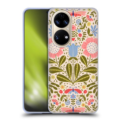 Gabriela Thomeu Floral Blooms & Butterflies Soft Gel Case for Huawei P50