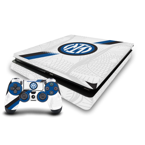 Fc Internazionale Milano 2023/24 Crest Kit Away Vinyl Sticker Skin Decal Cover for Sony PS4 Slim Console & Controller