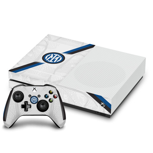 Fc Internazionale Milano 2023/24 Crest Kit Away Vinyl Sticker Skin Decal Cover for Microsoft One S Console & Controller