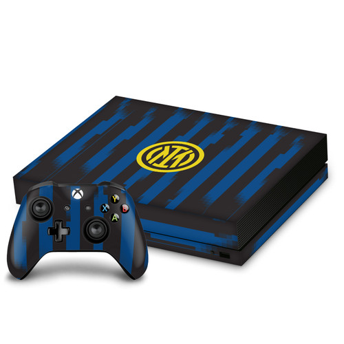 Fc Internazionale Milano 2023/24 Crest Kit Home Vinyl Sticker Skin Decal Cover for Microsoft Xbox One X Bundle