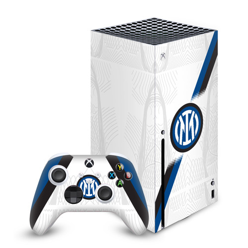 Fc Internazionale Milano 2023/24 Crest Kit Away Vinyl Sticker Skin Decal Cover for Microsoft Series X Console & Controller