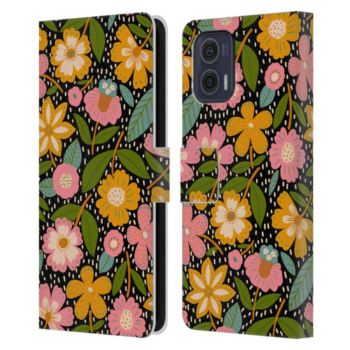 Gabriela Thomeu Floral Floral Jungle Leather Book Wallet Case Cover For Motorola Moto G73 5G