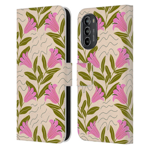 Gabriela Thomeu Floral Tulip Leather Book Wallet Case Cover For Motorola Moto G82 5G