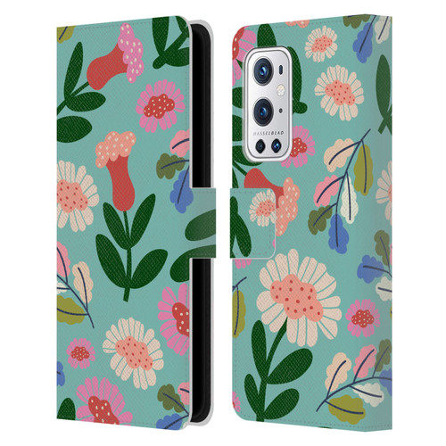 Gabriela Thomeu Floral Super Bloom Leather Book Wallet Case Cover For OnePlus 9 Pro