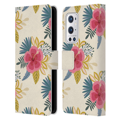 Gabriela Thomeu Floral Tropical Leather Book Wallet Case Cover For OnePlus 9 Pro