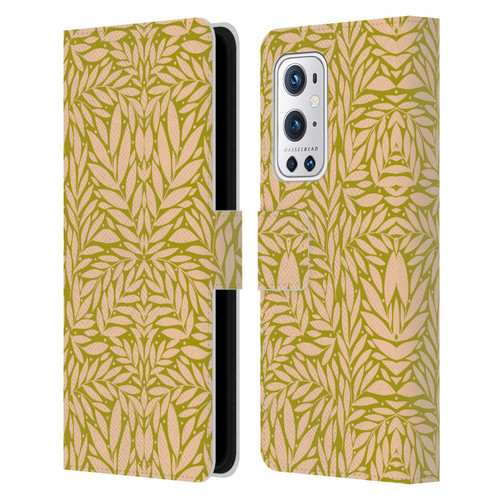 Gabriela Thomeu Floral Vintage Leaves Leather Book Wallet Case Cover For OnePlus 9 Pro