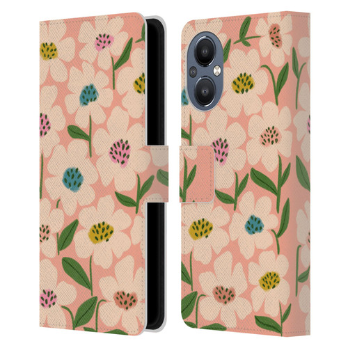 Gabriela Thomeu Floral Blossom Leather Book Wallet Case Cover For OnePlus Nord N20 5G
