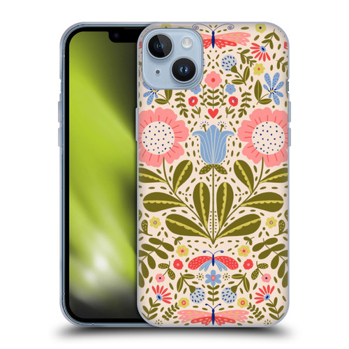 Gabriela Thomeu Floral Blooms & Butterflies Soft Gel Case for Apple iPhone 14 Plus