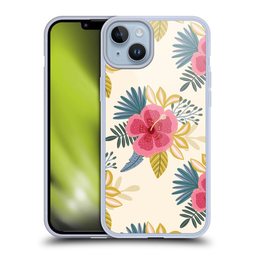 Gabriela Thomeu Floral Tropical Soft Gel Case for Apple iPhone 14 Plus