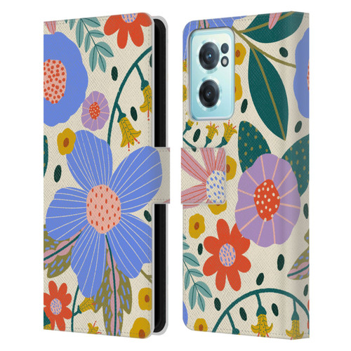 Gabriela Thomeu Floral Pure Joy - Colorful Floral Leather Book Wallet Case Cover For OnePlus Nord CE 2 5G