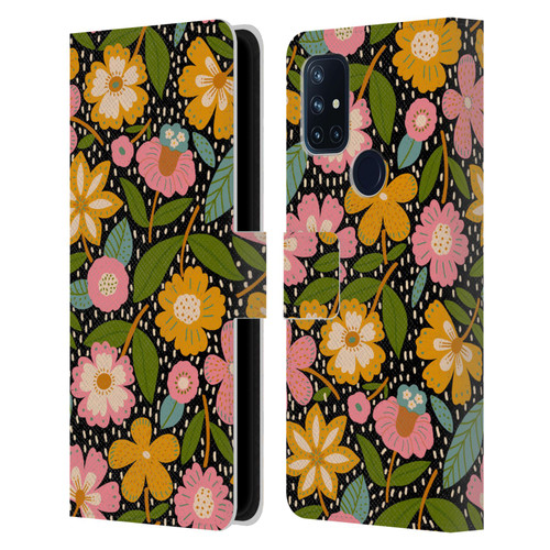 Gabriela Thomeu Floral Floral Jungle Leather Book Wallet Case Cover For OnePlus Nord N10 5G