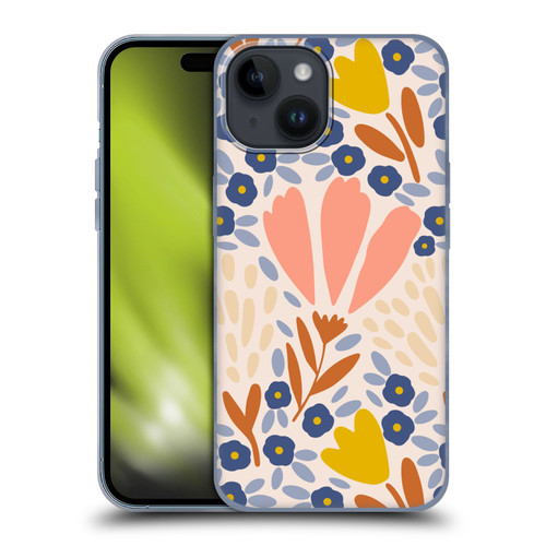 Gabriela Thomeu Floral Spring Flower Field Soft Gel Case for Apple iPhone 15