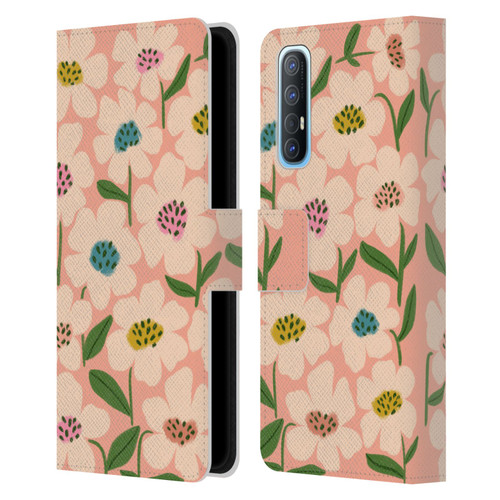 Gabriela Thomeu Floral Blossom Leather Book Wallet Case Cover For OPPO Find X2 Neo 5G
