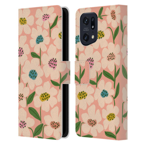 Gabriela Thomeu Floral Blossom Leather Book Wallet Case Cover For OPPO Find X5