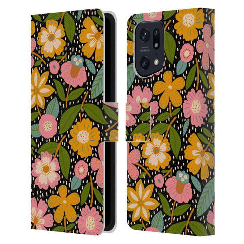 Gabriela Thomeu Floral Floral Jungle Leather Book Wallet Case Cover For OPPO Find X5