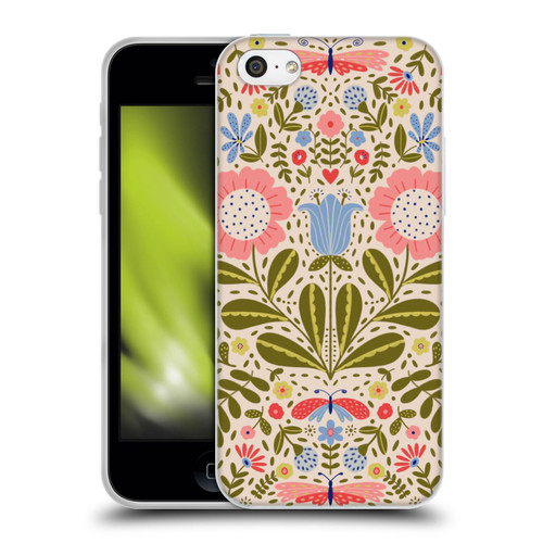 Gabriela Thomeu Floral Blooms & Butterflies Soft Gel Case for Apple iPhone 5c