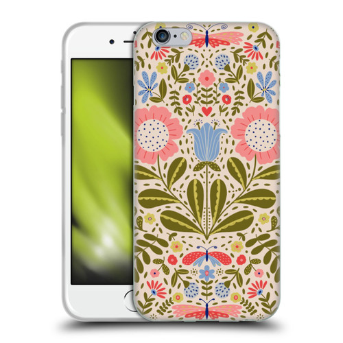 Gabriela Thomeu Floral Blooms & Butterflies Soft Gel Case for Apple iPhone 6 / iPhone 6s