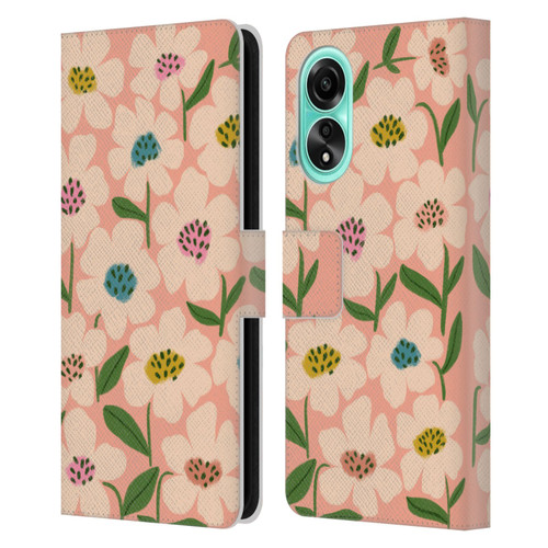 Gabriela Thomeu Floral Blossom Leather Book Wallet Case Cover For OPPO A78 4G