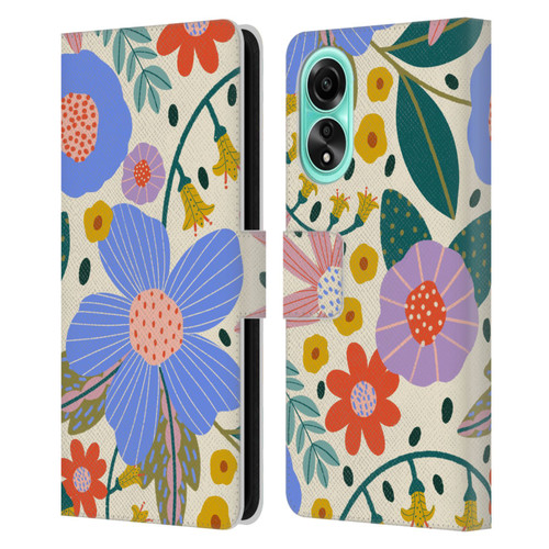 Gabriela Thomeu Floral Pure Joy - Colorful Floral Leather Book Wallet Case Cover For OPPO A78 4G