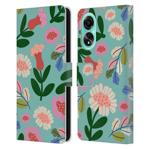 Gabriela Thomeu Floral Super Bloom Leather Book Wallet Case Cover For OPPO A78 4G