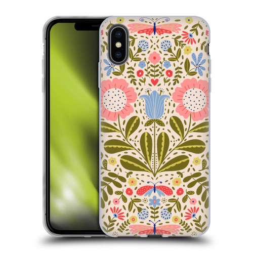 Gabriela Thomeu Floral Blooms & Butterflies Soft Gel Case for Apple iPhone XS Max