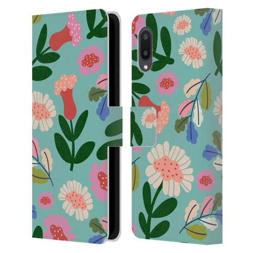 Gabriela Thomeu Floral Super Bloom Leather Book Wallet Case Cover For Samsung Galaxy A02/M02 (2021)