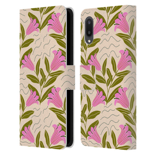 Gabriela Thomeu Floral Tulip Leather Book Wallet Case Cover For Samsung Galaxy A02/M02 (2021)