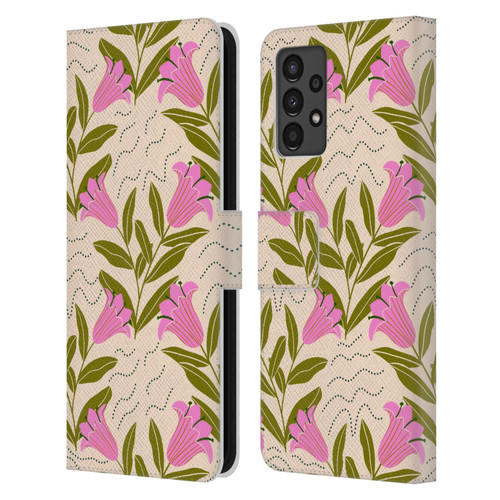 Gabriela Thomeu Floral Tulip Leather Book Wallet Case Cover For Samsung Galaxy A13 (2022)