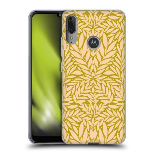 Gabriela Thomeu Floral Vintage Leaves Soft Gel Case for Motorola Moto E6 Plus