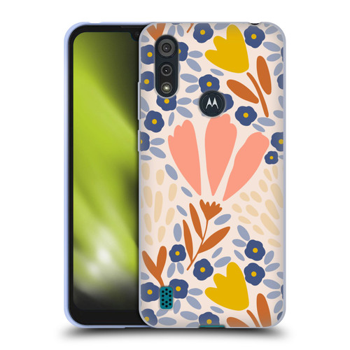 Gabriela Thomeu Floral Spring Flower Field Soft Gel Case for Motorola Moto E6s (2020)